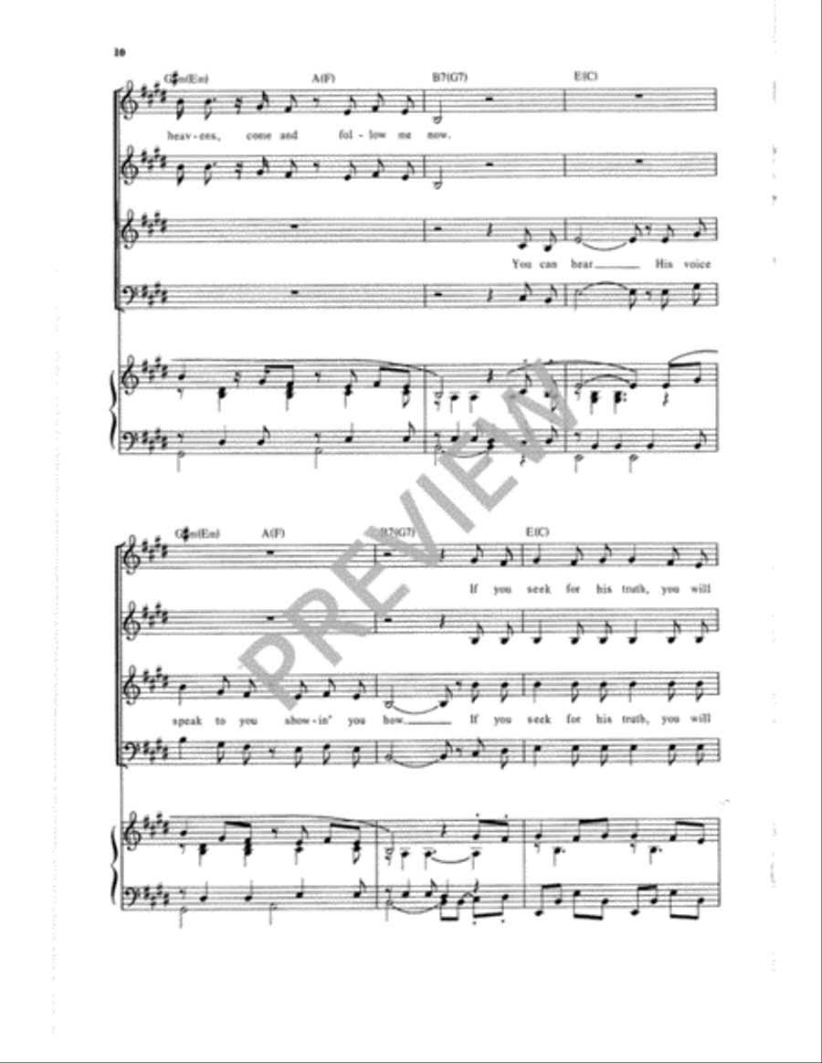 Come, Follow Me Come, Follow Me 4-Part scores gallery preview page 11
