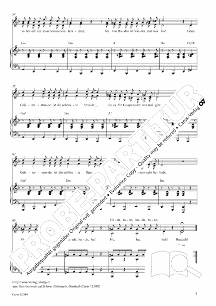 Gruselmonsterzaubersongs. Heft II Children's Choir scores gallery preview page 8