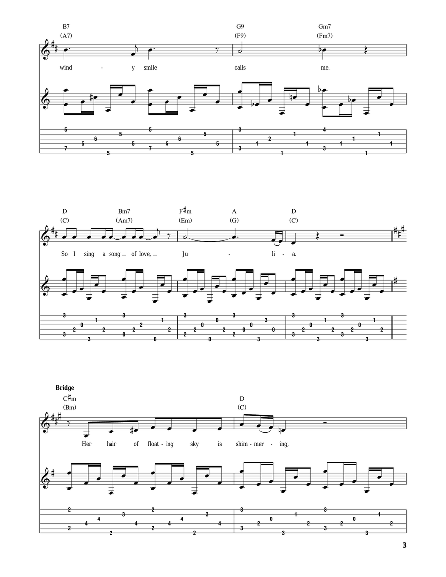 Julia Acoustic Guitar scores gallery preview page 3