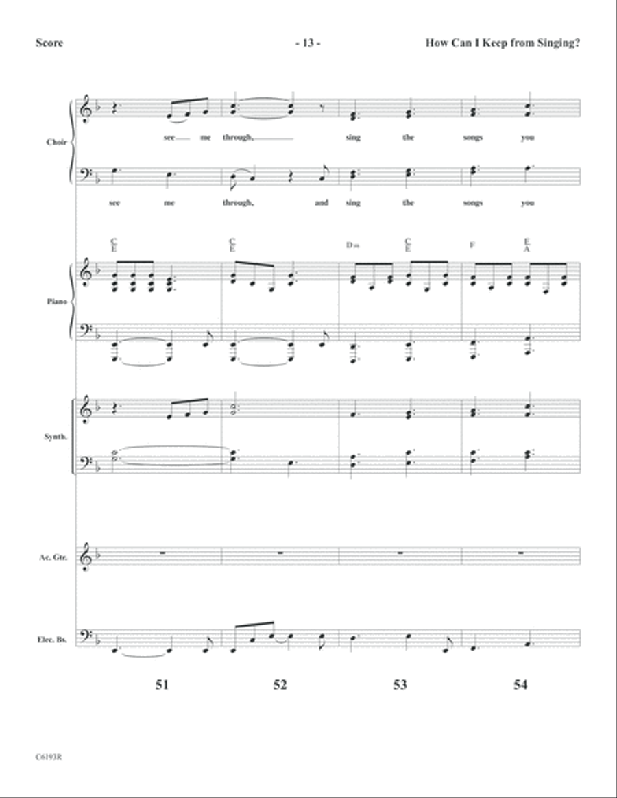 How Can I Keep From Singing? Choir scores gallery preview page 14