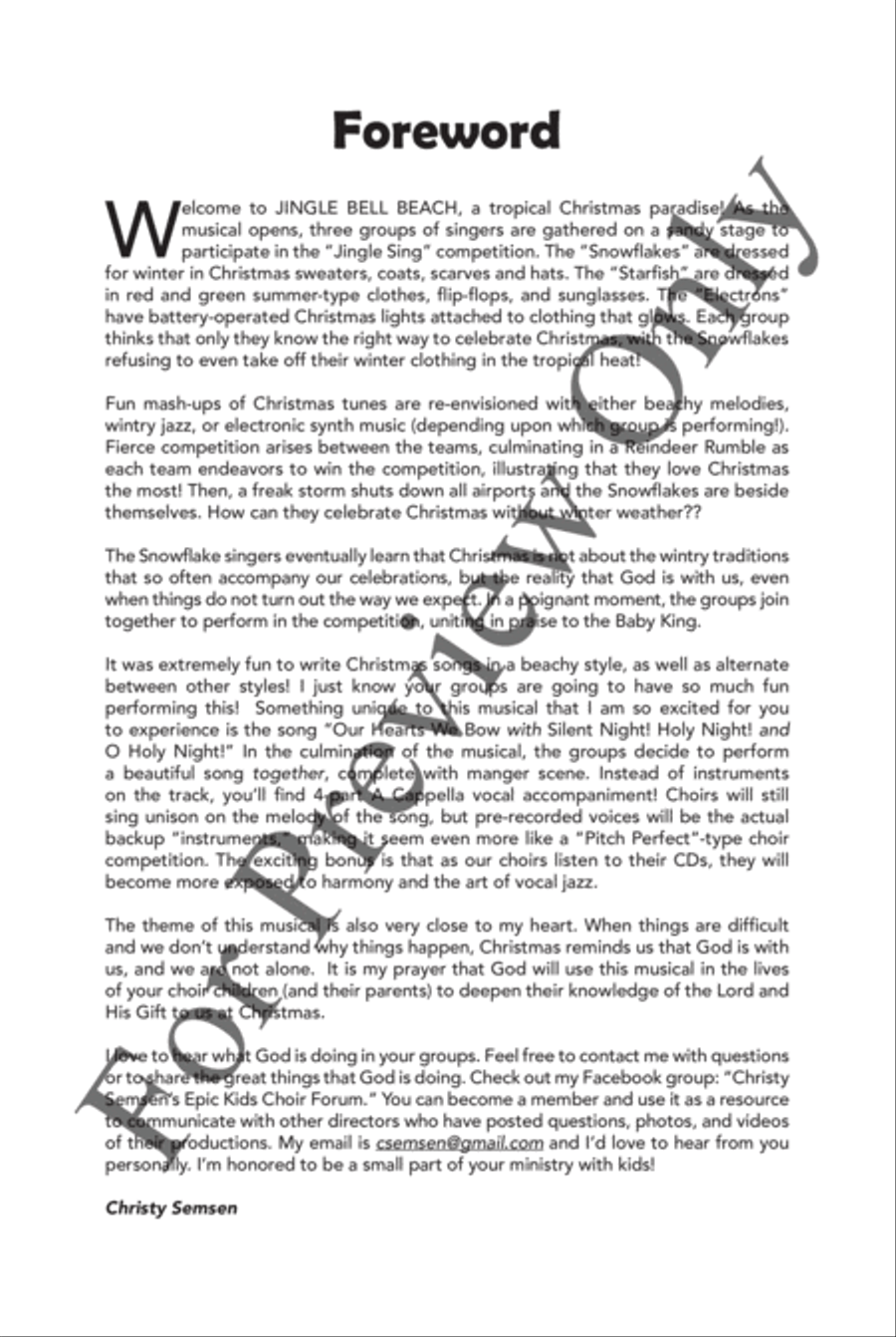 Jingle Bell Beach - Choral Book Choir scores gallery preview page 6