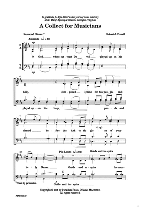 A Collect for Musicians