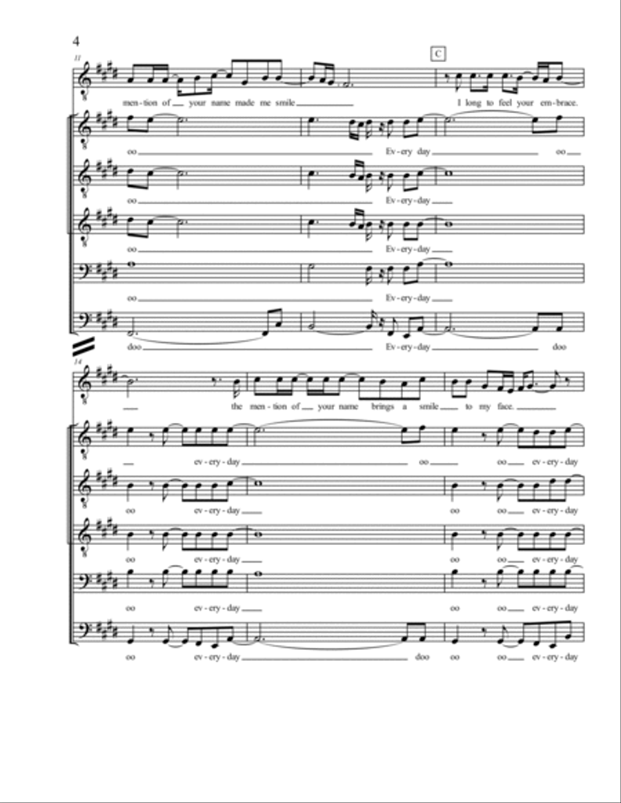 Everyday (For You) TTBB scores gallery preview page 4