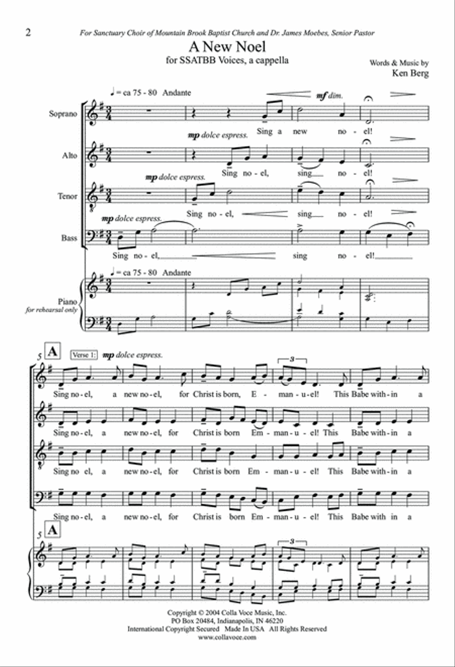 A New Noel A New Noel 4-Part scores gallery preview page 2