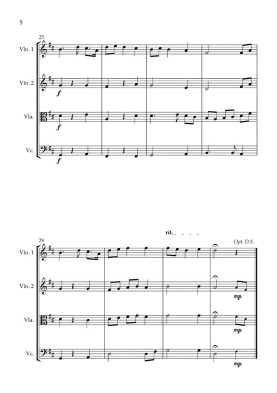 I Vow to Thee, My Country (Jupiter) - String Quartet String Quartet scores gallery preview page 6