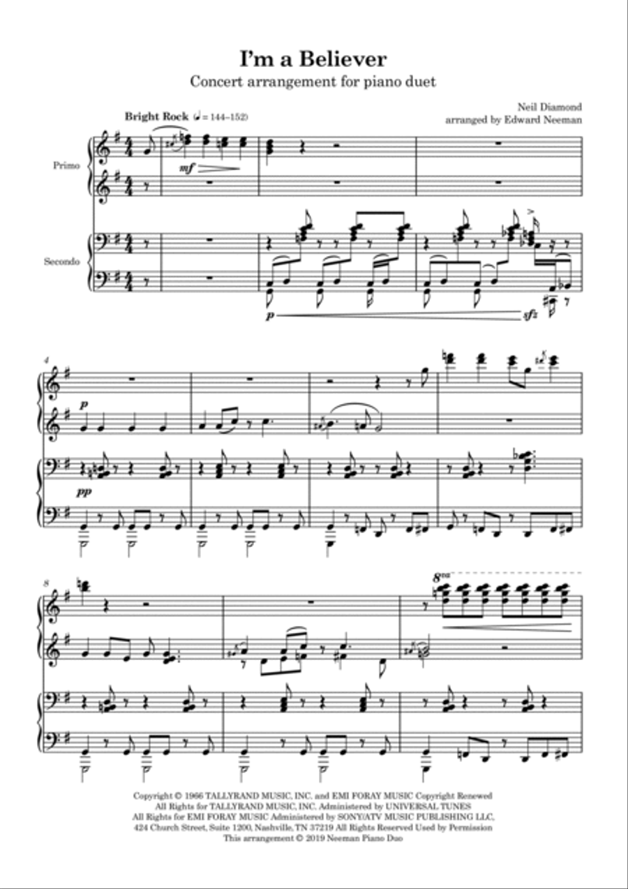 I'm A Believer Piano scores gallery preview page 2