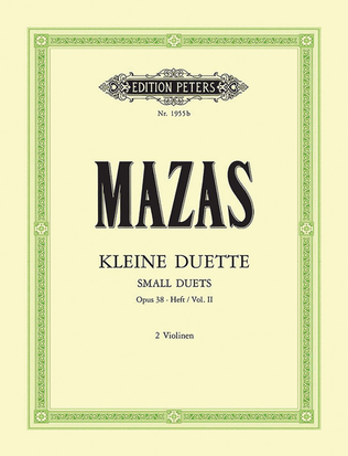 Book cover for 12 Little Duets Op. 38 for 2 Violins