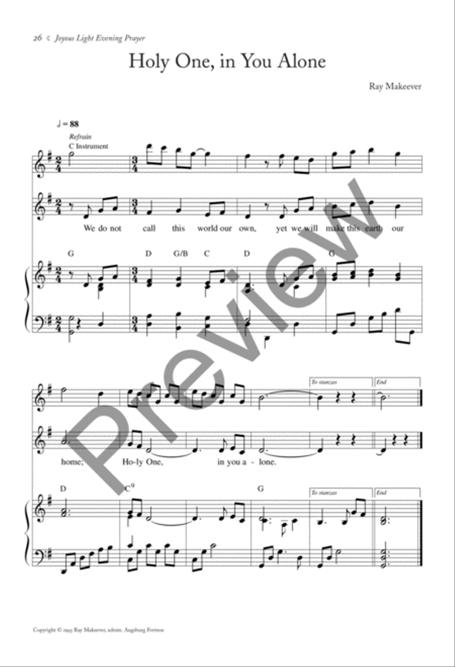 Joyous Light: Evening Prayer Choir scores gallery preview page 14