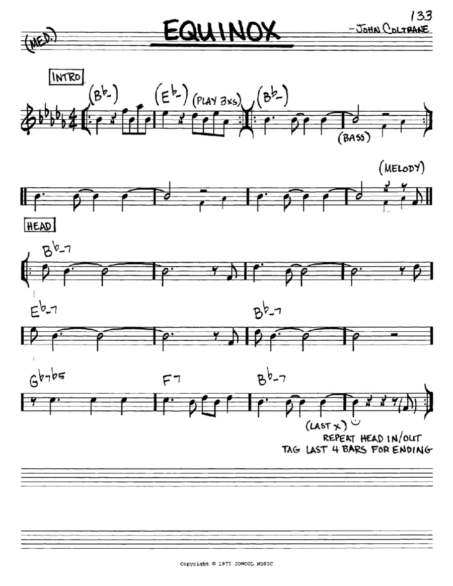 Equinox Piano scores gallery preview page 1