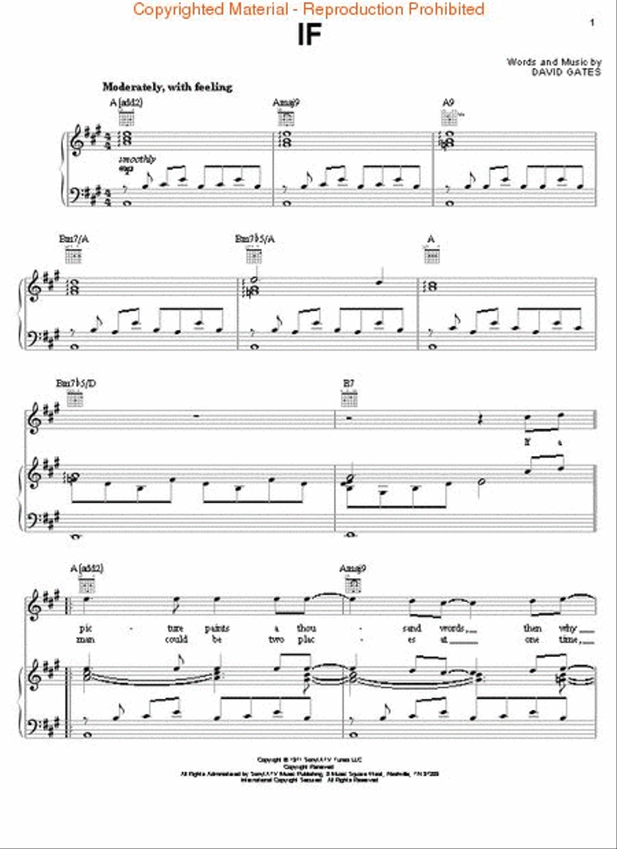 If Piano, Vocal, Guitar scores gallery preview page 2