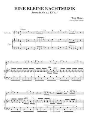 Eine Kleine Nachtmusik (1st Mov.) for Alto Saxophone and Piano