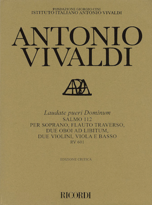 Book cover for Laudate pueri Dominum RV601
