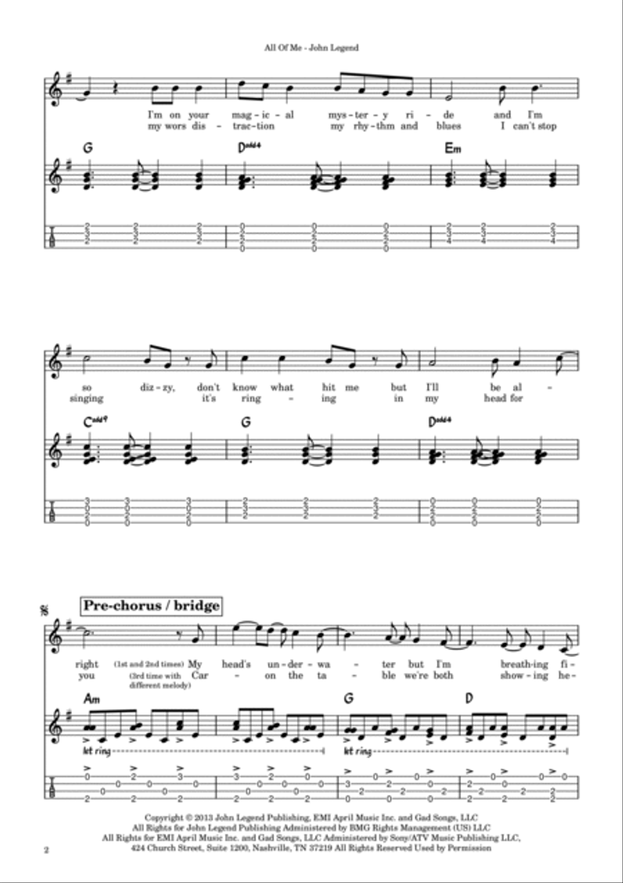 All Of Me All Of Me Ukulele scores gallery preview page 2