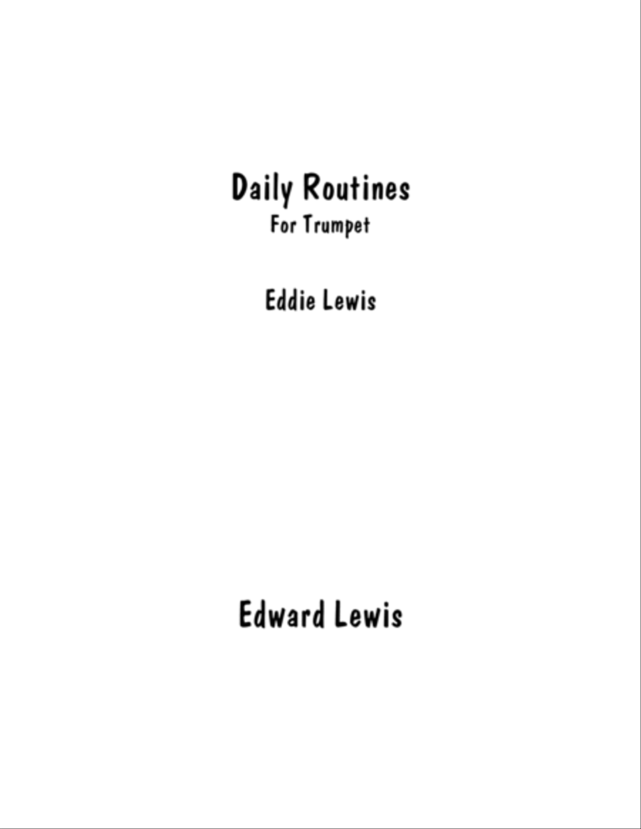 Daily Routines for Trumpet by Eddie Lewis Trumpet Solo scores gallery preview page 4