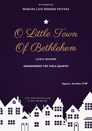 Book cover for O Little Town of Bethlehem - Viola Quartet