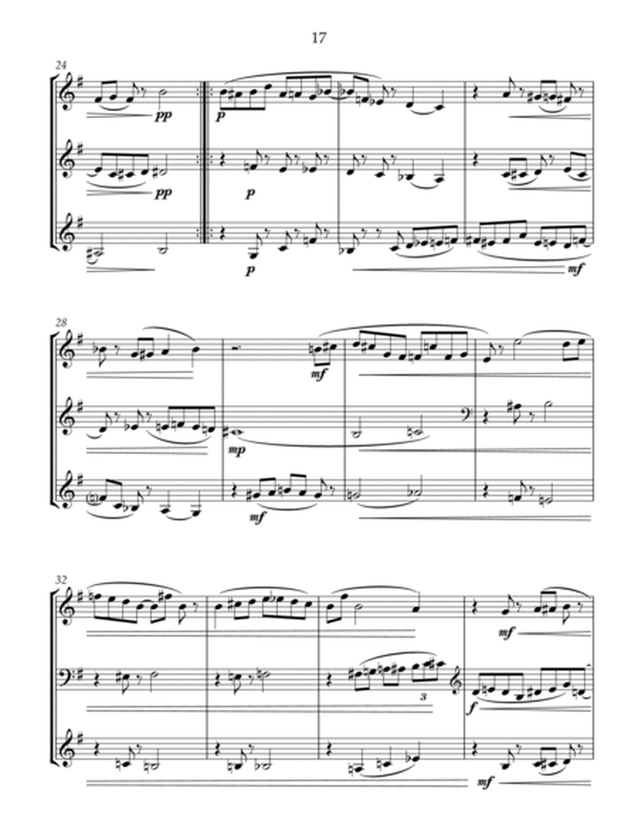 Baroque Suite for 3 clarinets. 3 Dancing. image number null