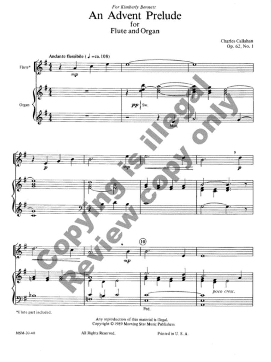 An Advent Prelude for Flute and Organ Flute Solo scores gallery preview page 3