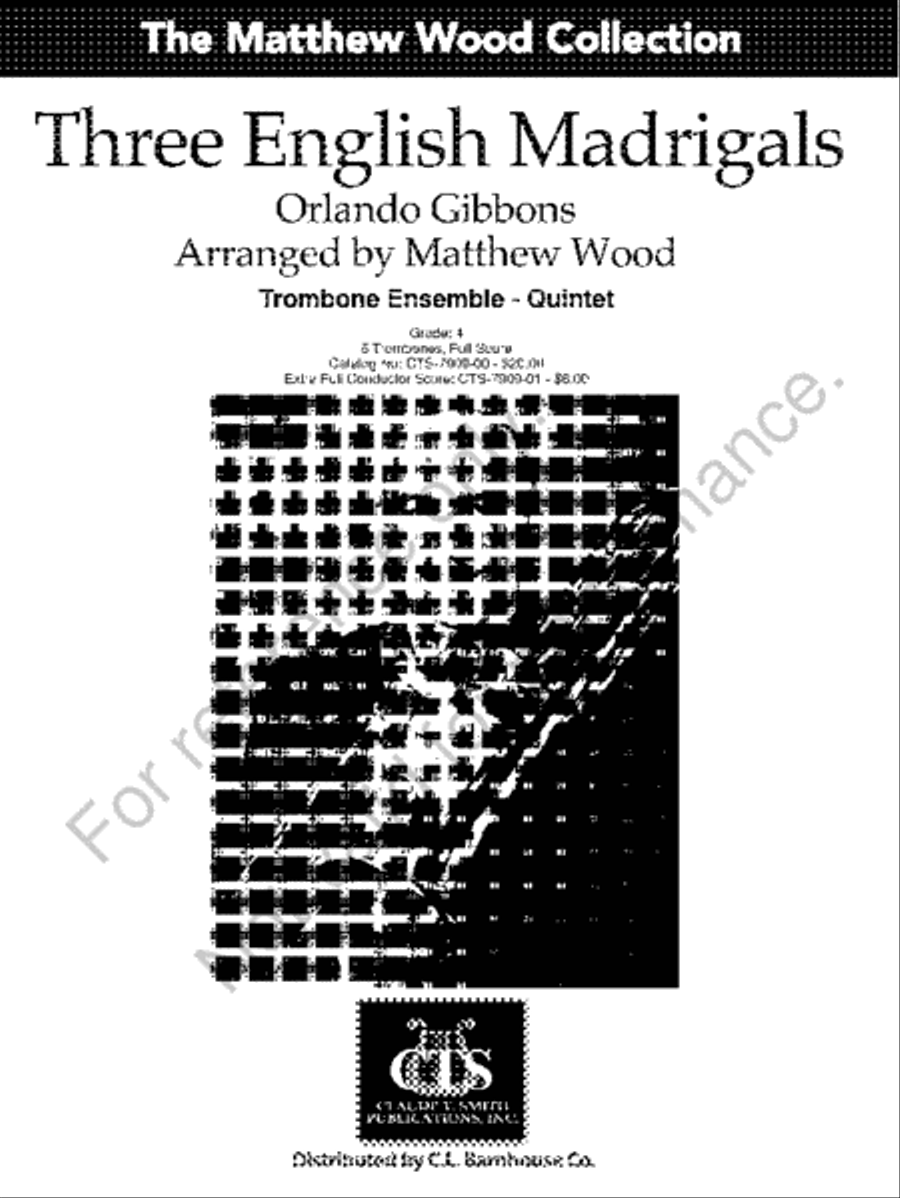 Three English Madrigals Score scores gallery preview page 2