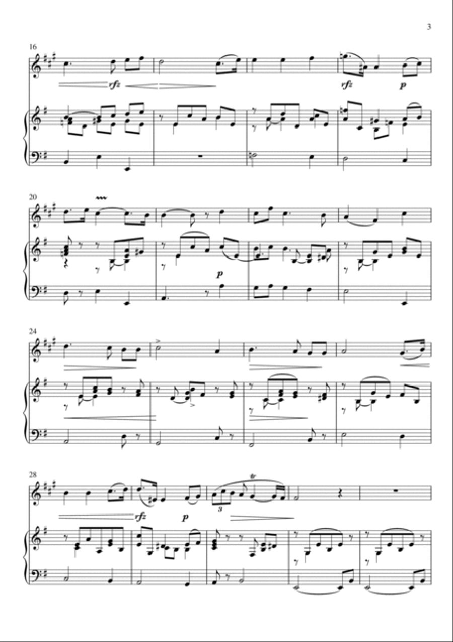 Antonio Cesti - Intorno all idol mio (Piano and Soprano Sax) Small Ensemble scores gallery preview page 3