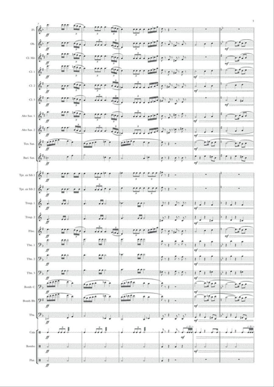No llores, Amargura Concert Band scores gallery preview page 3