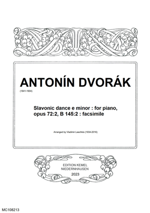 Book cover for Slavonic dance e minor