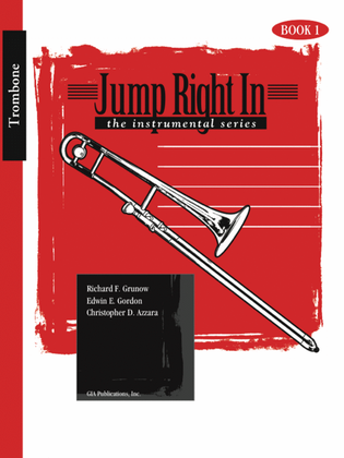 Book cover for Jump Right In: Student Book 1 - Trombone (Book with MP3s)