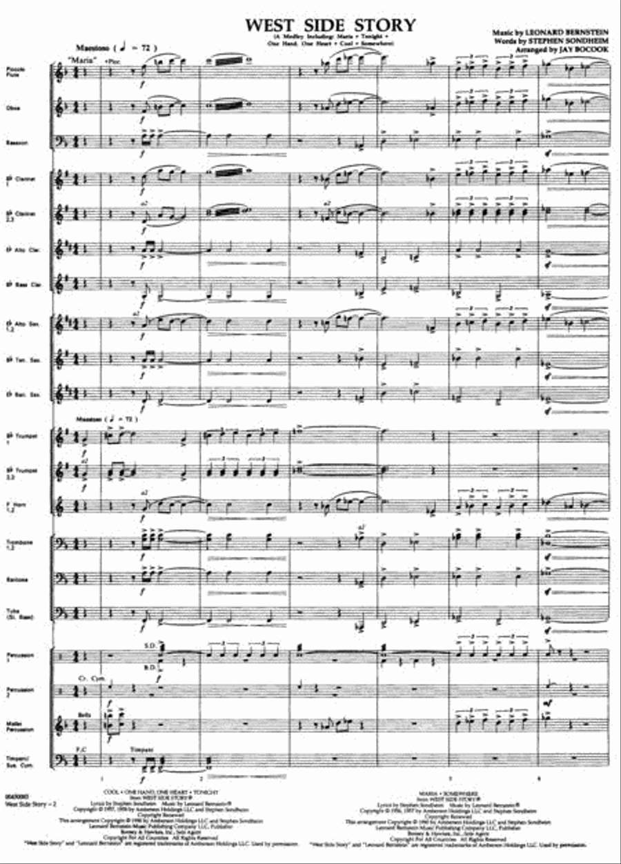 West Side Story (Medley) Concert Band scores gallery preview page 2