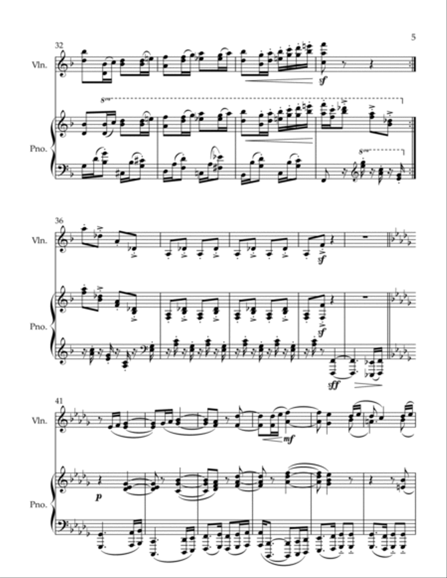 Polka #3 Violin Solo scores gallery preview page 5