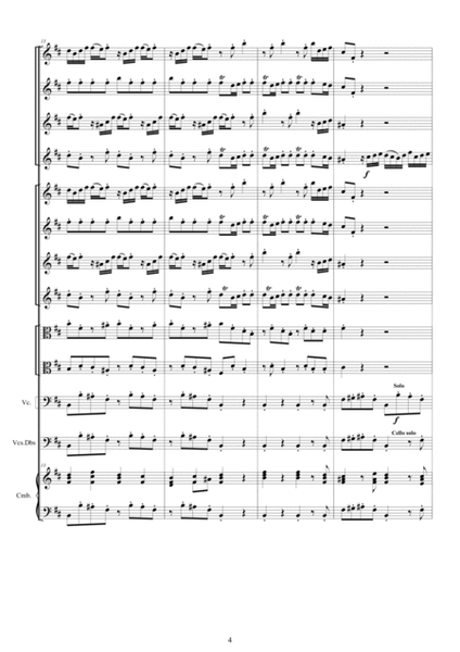 Vivaldi - Violin Concerto No.10 in B minor RV 580 Op.3 for 4 Violins, Cello, Strings and Cembalo image number null