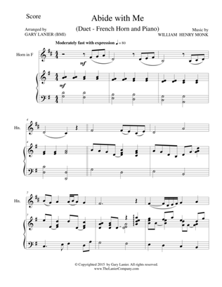 Book cover for ABIDE WITH ME (Duet – French Horn and Piano/Score and Parts)