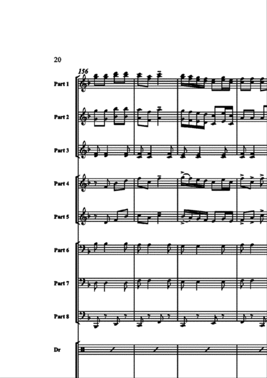 Traditional Portugese Folk Tunes Concert Band scores gallery preview page 26