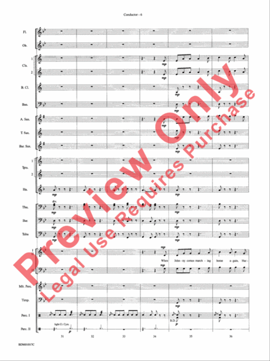 An American Celebration Concert Band scores gallery preview page 9