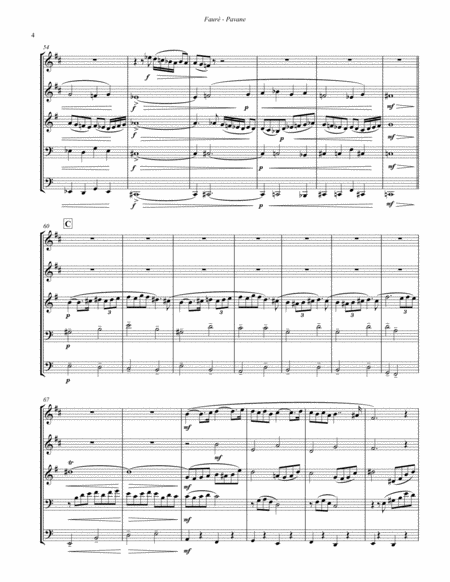 Pavane, Opus 50 for Brass Quintet