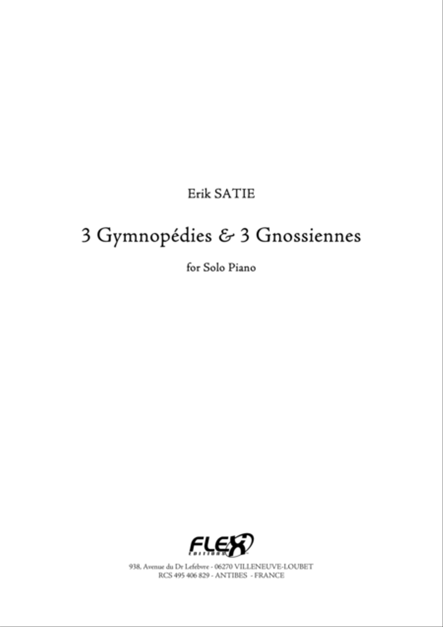 3 Gymnopedies & 3 Gnossiennes Piano Solo scores gallery preview page 1