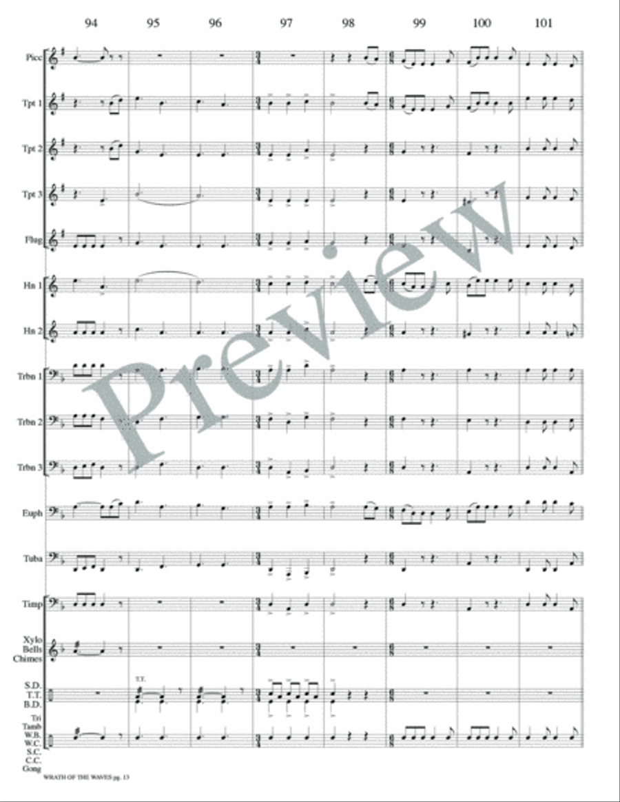 Wrath of the Waves Wrath of the Waves Small Ensemble scores gallery preview page 15