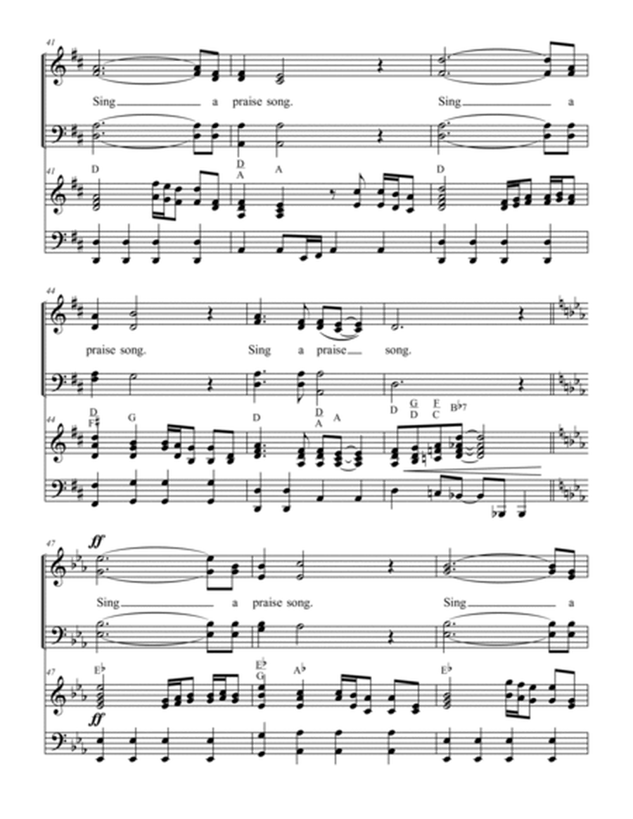 PRAISE SONG (for SATB Choir & Optional Congregation. Piano/Choir, Parts included) image number null