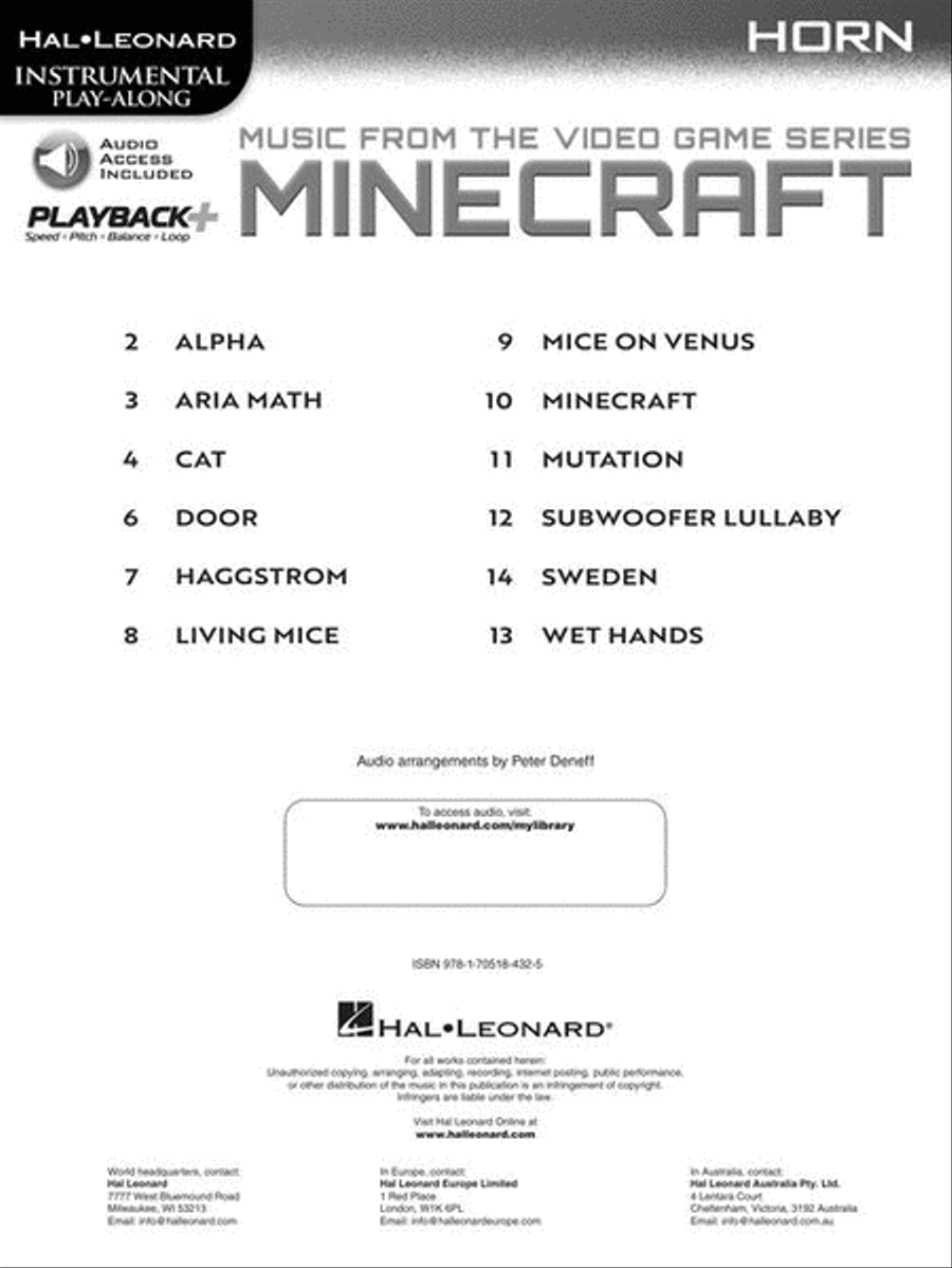 Minecraft – Music from the Video Game Series Horn scores gallery preview page 3