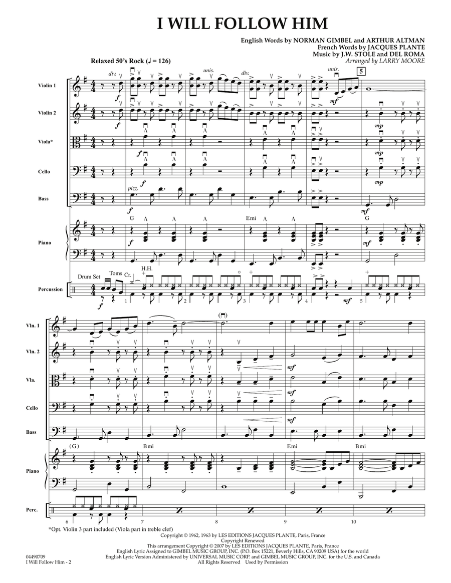 I Will Follow Him - Full Score Orchestra scores gallery preview page 2