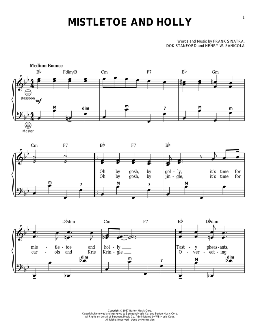 Mistletoe And Holly Accordion scores gallery preview page 1