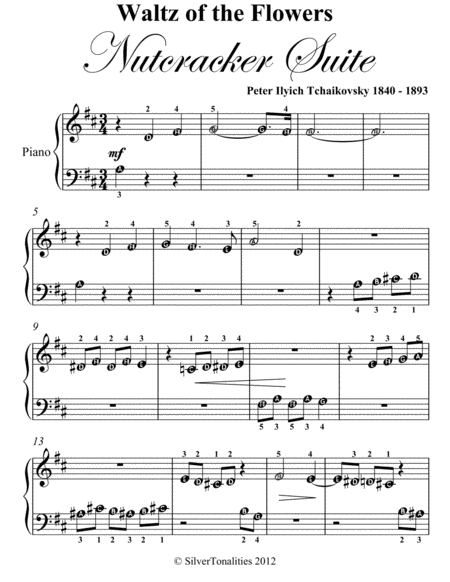 Waltz of the Flowers Nutcracker Suite Beginner Piano Sheet Music