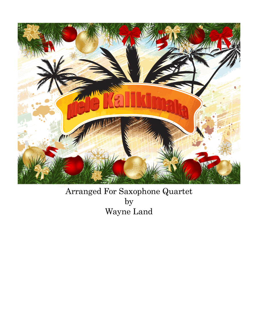 Mele Kalikimaka Saxophone Quartet scores gallery preview page 1
