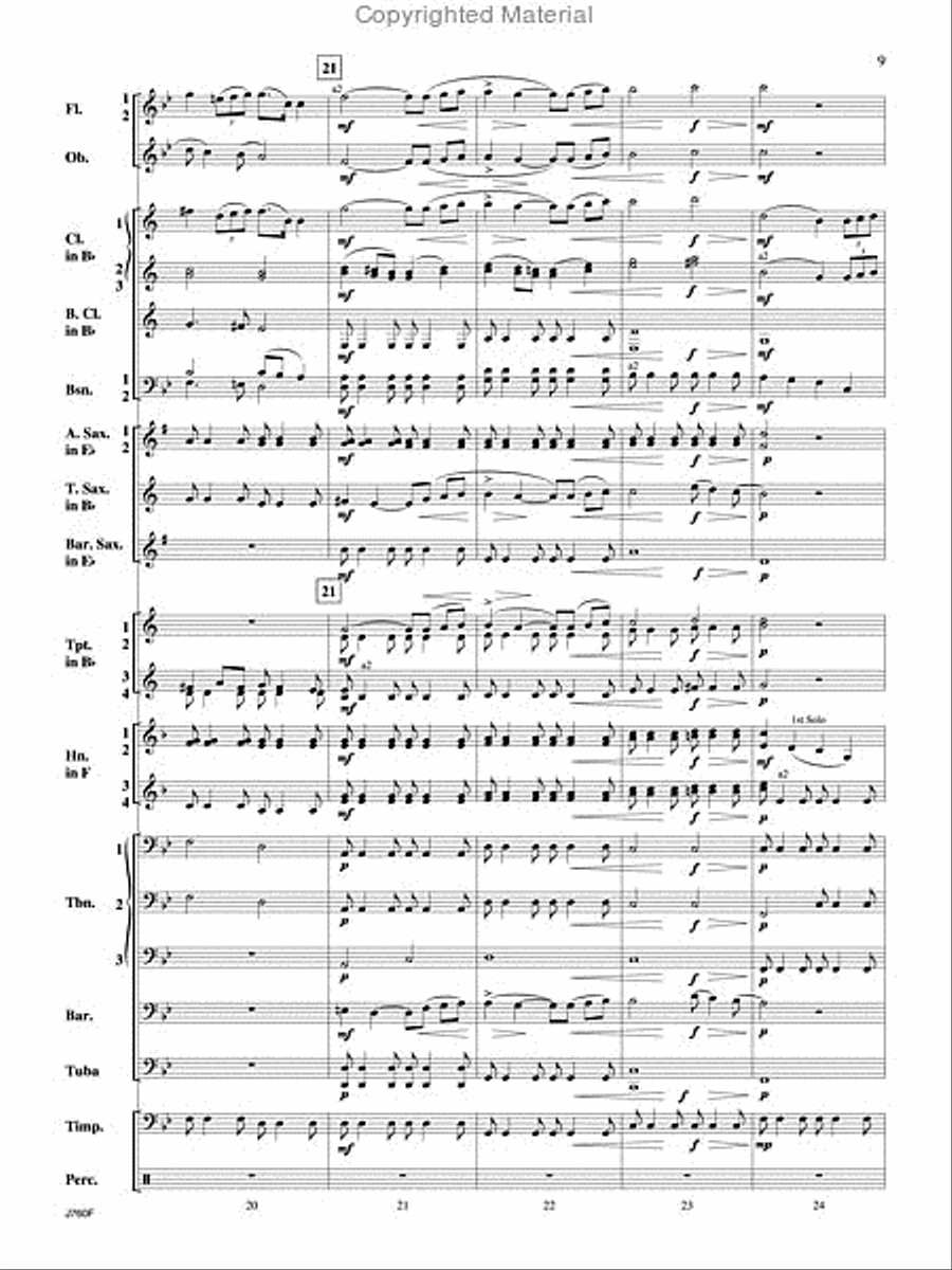 Triumphal Ode Concert Band scores gallery preview page 10