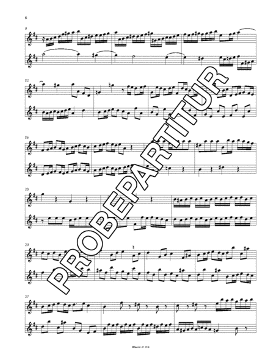 6 Duette/Sonaten op. 2 TWV 40:101-106 Flute scores gallery preview page 7