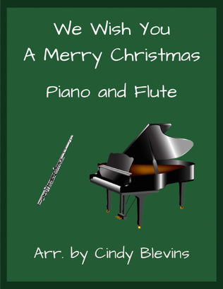 Book cover for We Wish You a Merry Christmas, for Piano and Flute