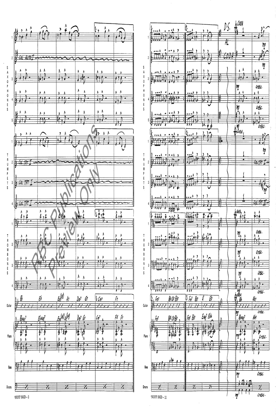 Nuff Said (Score) Nuff Said (Score) Jazz Ensemble scores gallery preview page 4