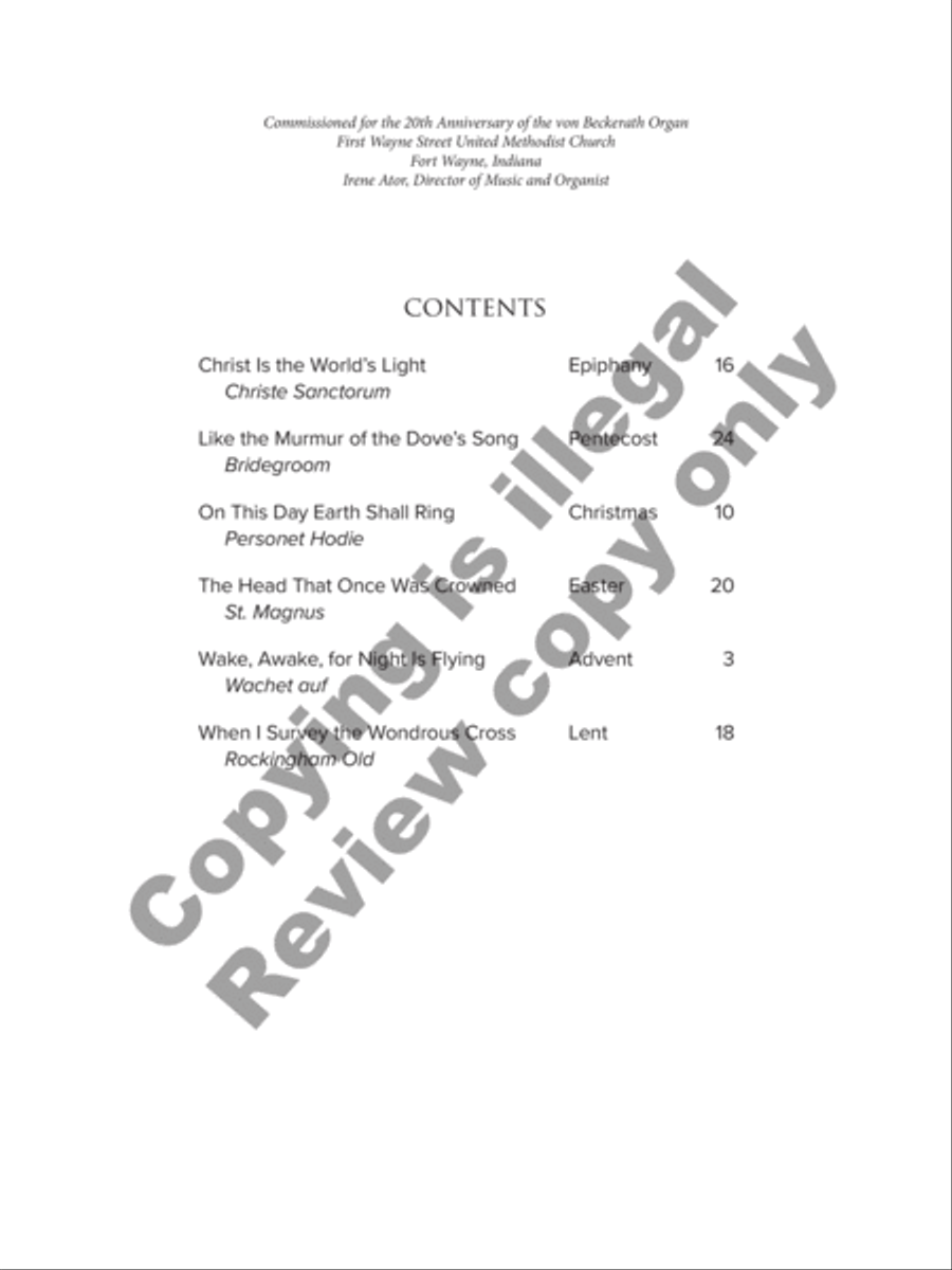 Six Preludes for the Church Year Organ scores gallery preview page 3