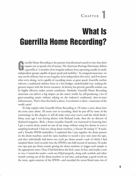 Guerrilla Home Recording – 2nd Edition