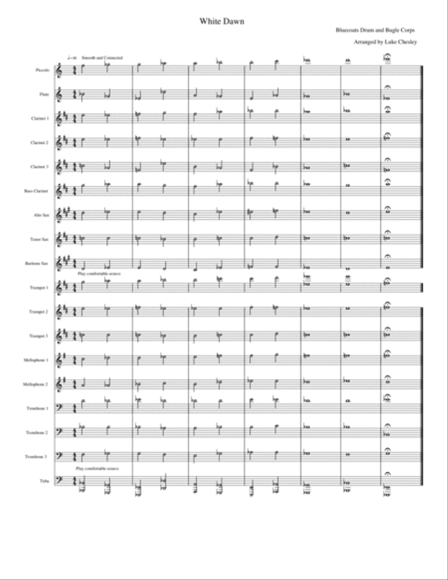 White Dawn Concert Band scores gallery preview page 1