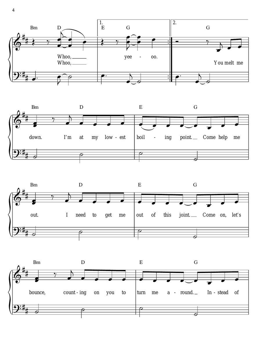 The Sweet Escape Easy Piano scores gallery preview page 4