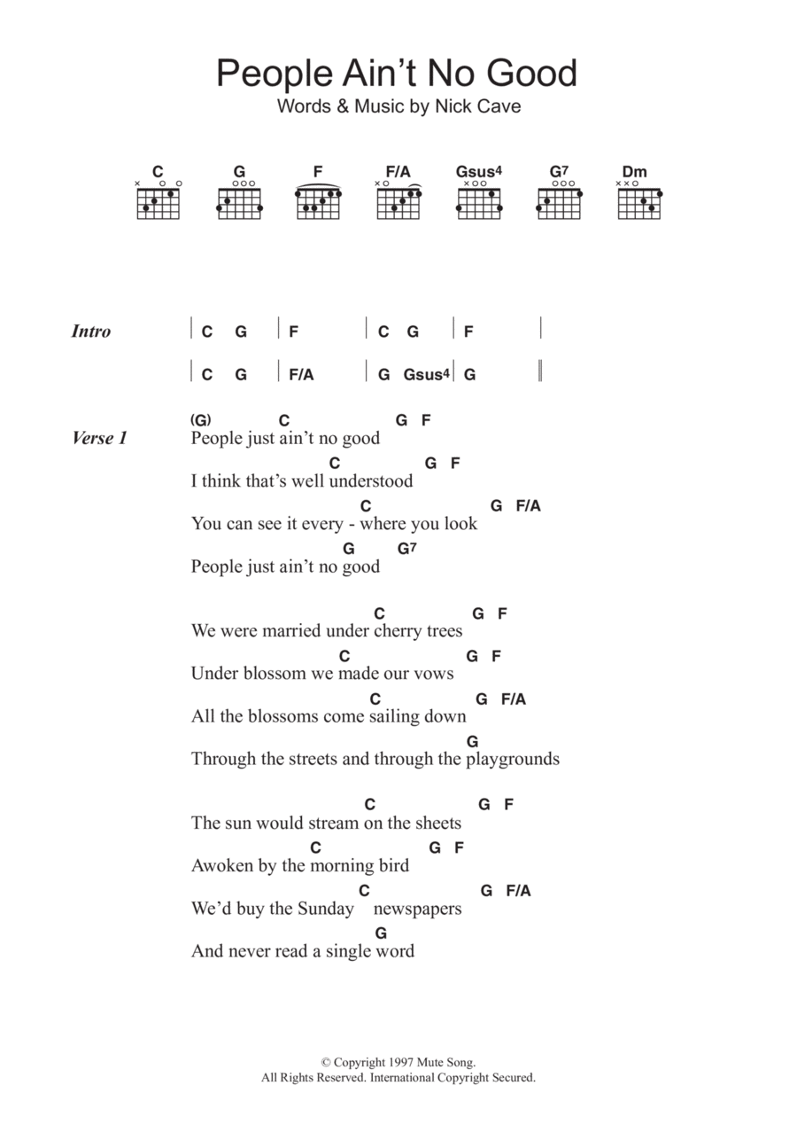 People Ain't No Good Guitar scores gallery preview page 1